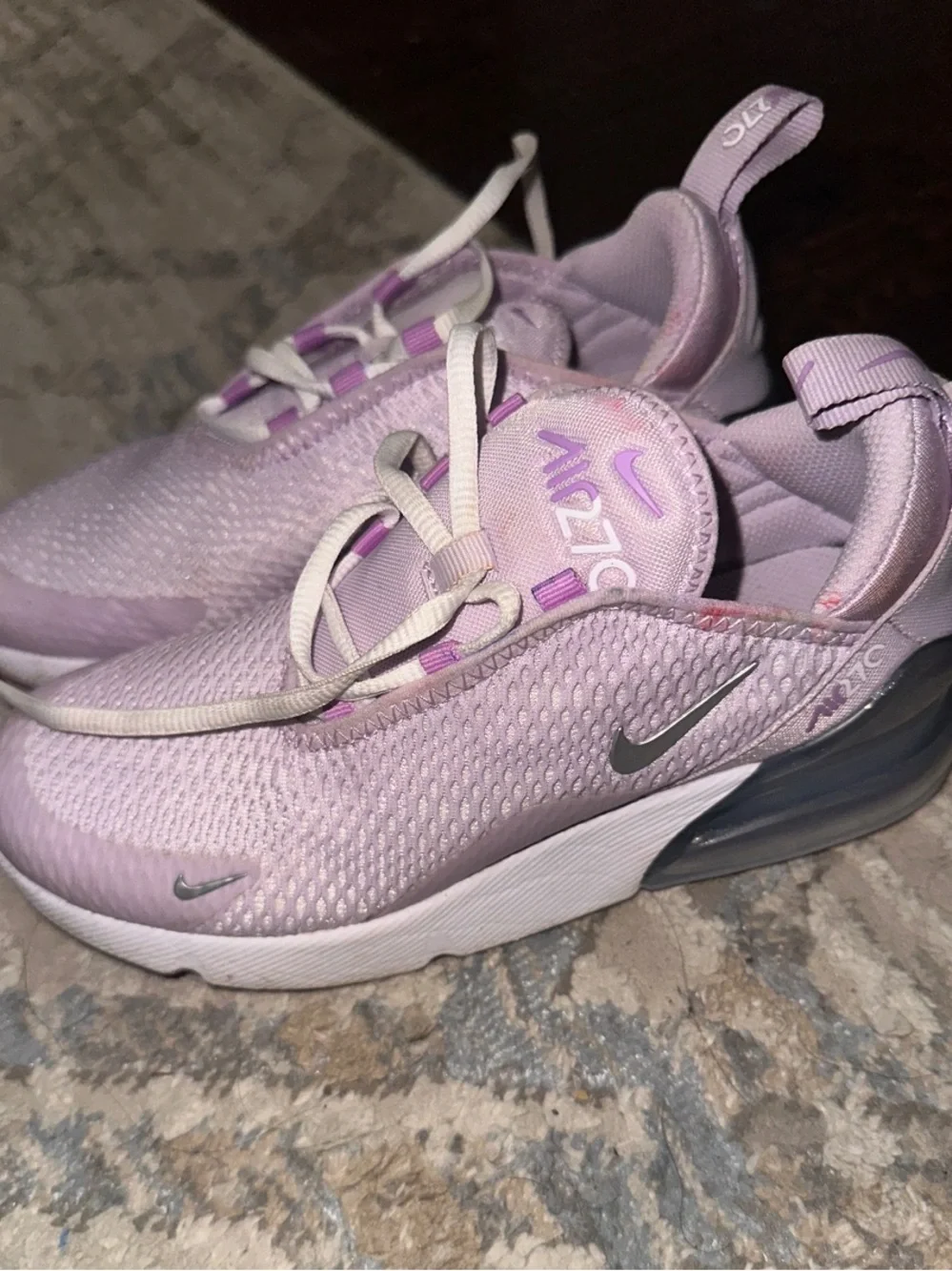 Nike Kids' Air Max 270 Lilac Slip-On Sneakers
